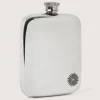 6 Oz Pewter Hip Flask With Sporter Engraving In Steel
