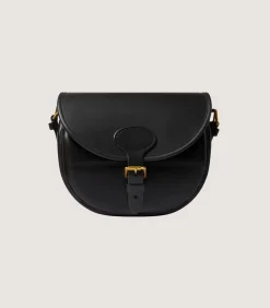 Bridle Leather Cartridge Bag In Dark Brown.