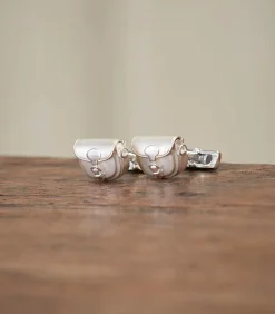 Cartridge Bag Cufflinks In Silver