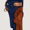 Double Layer Falconry Glove With Knife Pocket In Navy