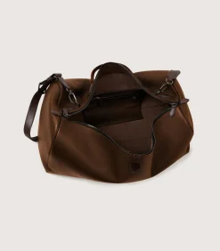 Leather Duffle Holdall Loader In Cognac