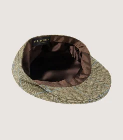 Litton Short Peak Tweed Cap In Macaterick