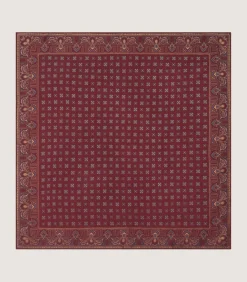 Madder Pocket Square In Wine