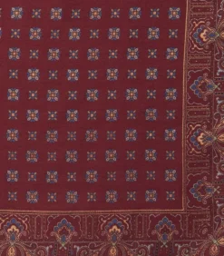 Madder Pocket Square In Wine