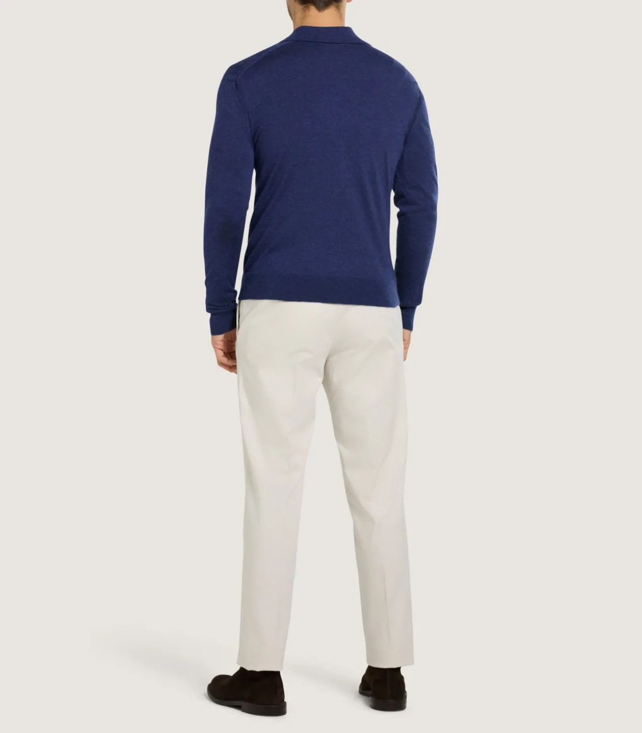 Men'S Cashmere Duke Polo In Canvas Blue