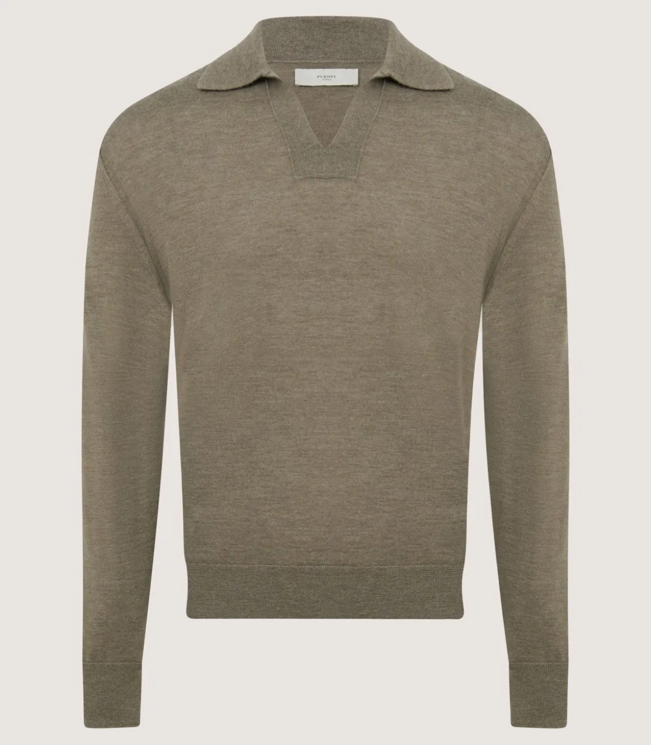 Men'S Cashmere Duke Polo In Taupe
