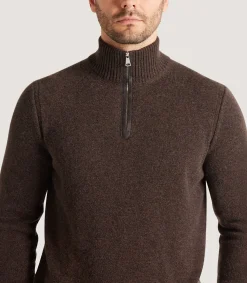 Men'S Cashmere Quarter Zip Sweater