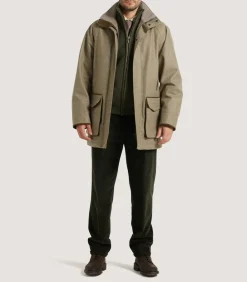 Men'S Cashmere Tweed Raglan Field Coat