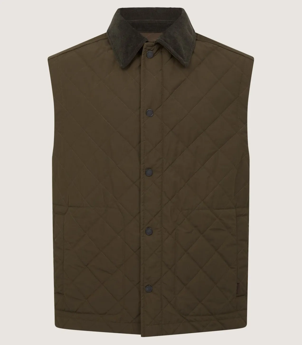 Men'S Dark Olive Padded Purdey Gilet