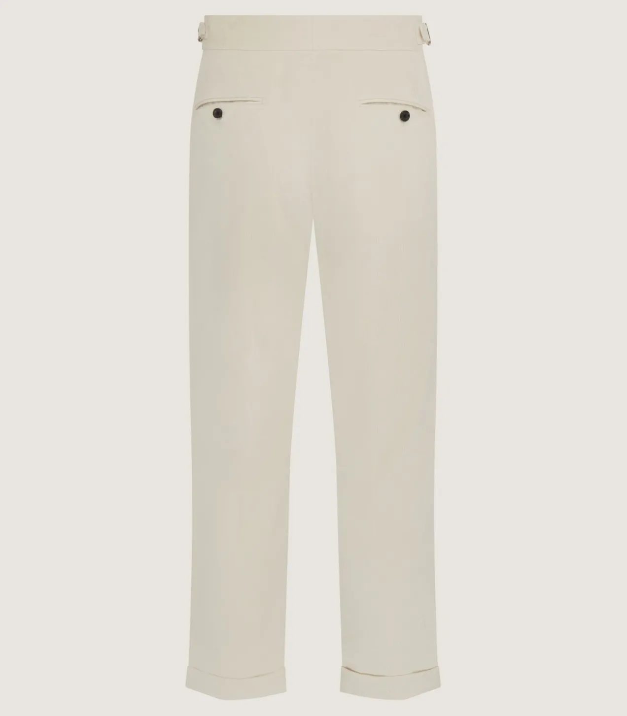 Men'S Double Buckle Cord Trousers