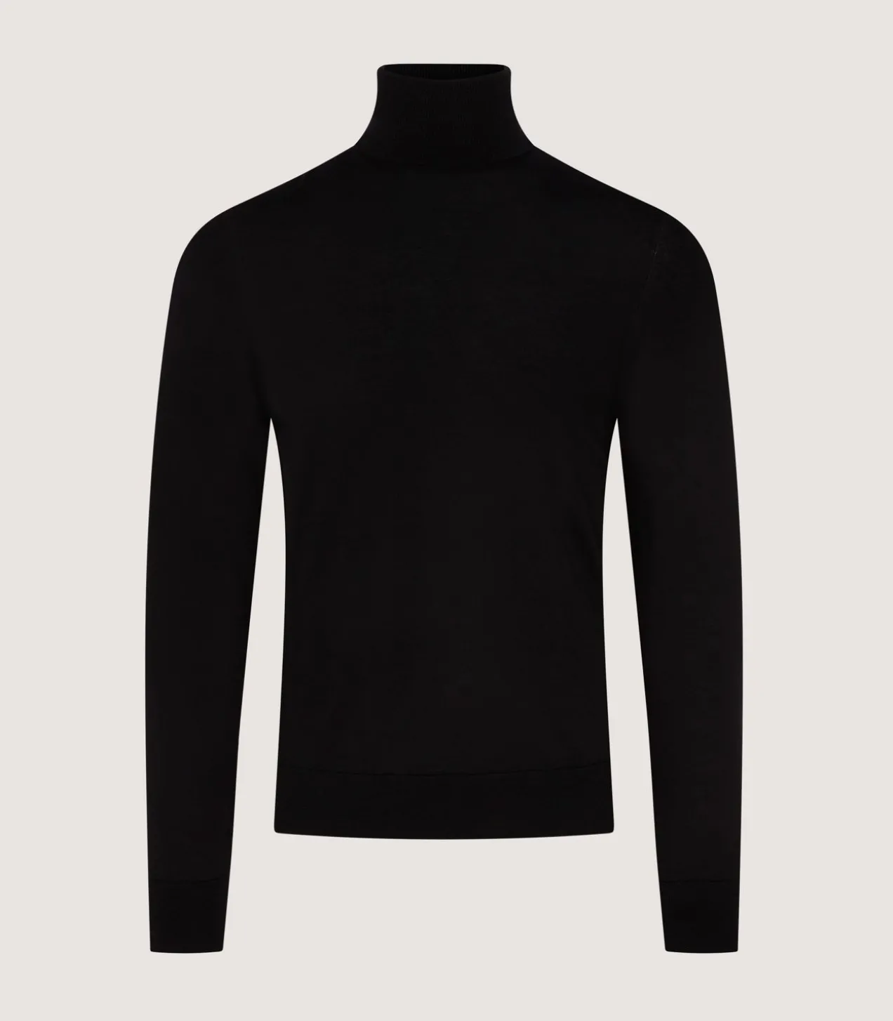 Men'S Extra Fine Worsted Cashmere Seamless Turtleneck