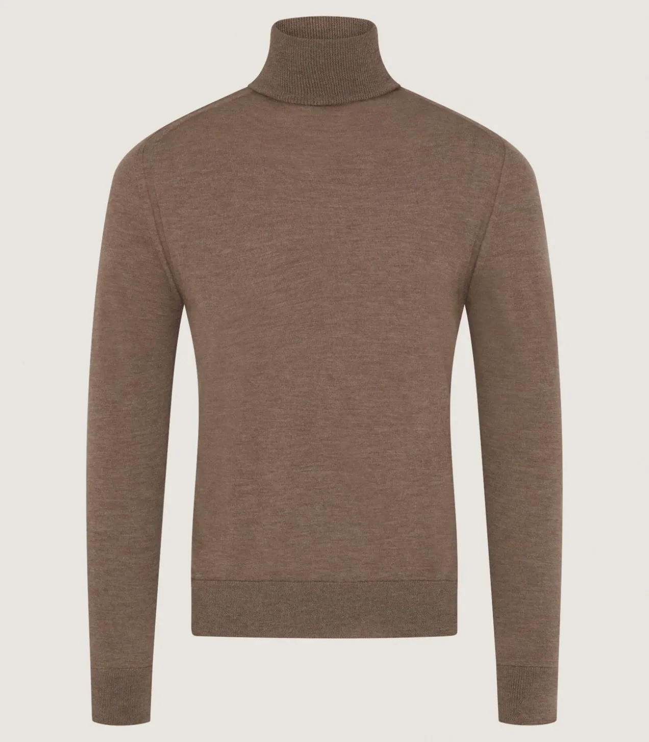Men'S Extra Fine Worsted Cashmere Seamless Turtleneck