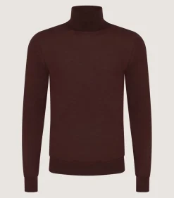 Men'S Extra Fine Worsted Cashmere Seamless Turtleneck
