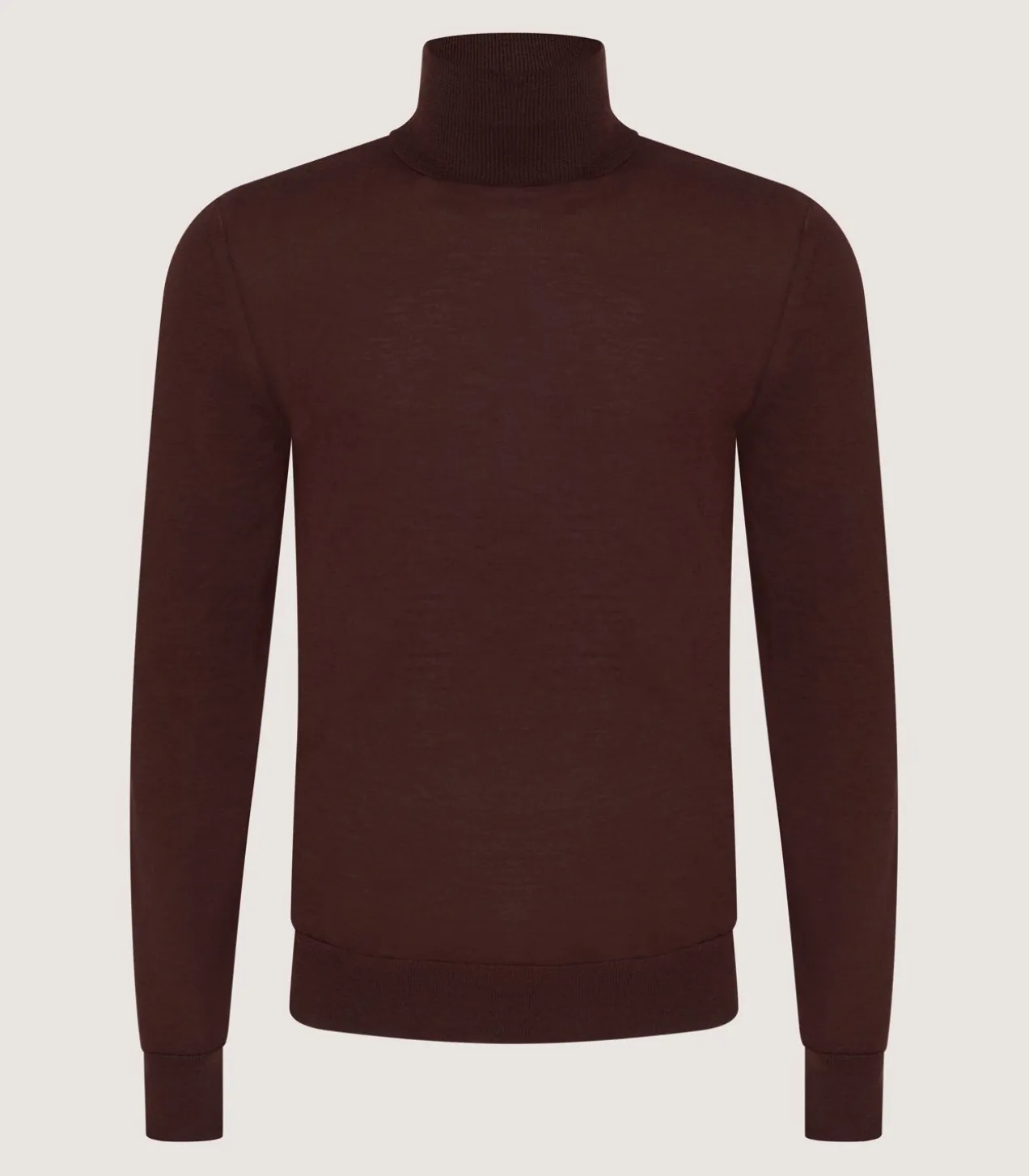Men'S Extra Fine Worsted Cashmere Seamless Turtleneck