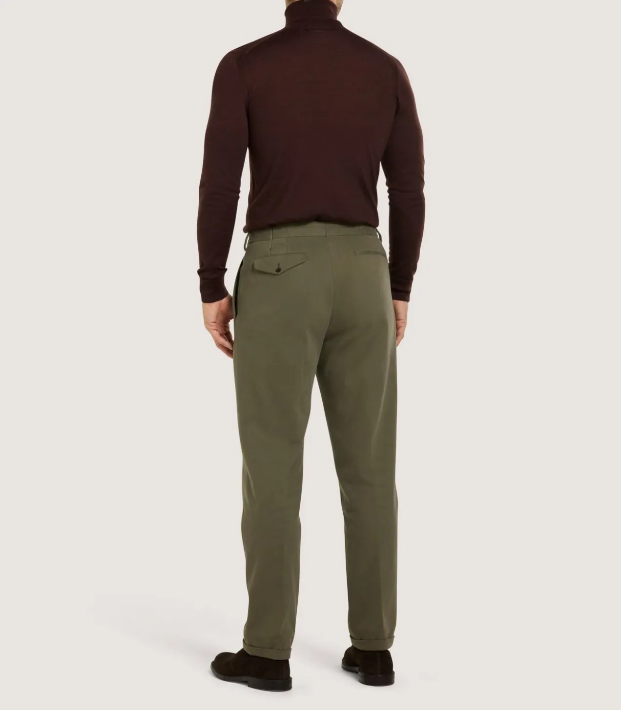 Men'S Extra Fine Worsted Cashmere Seamless Turtleneck