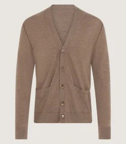 Men'S Extra Fine Worsted Cashmere Seamless Cardigan
