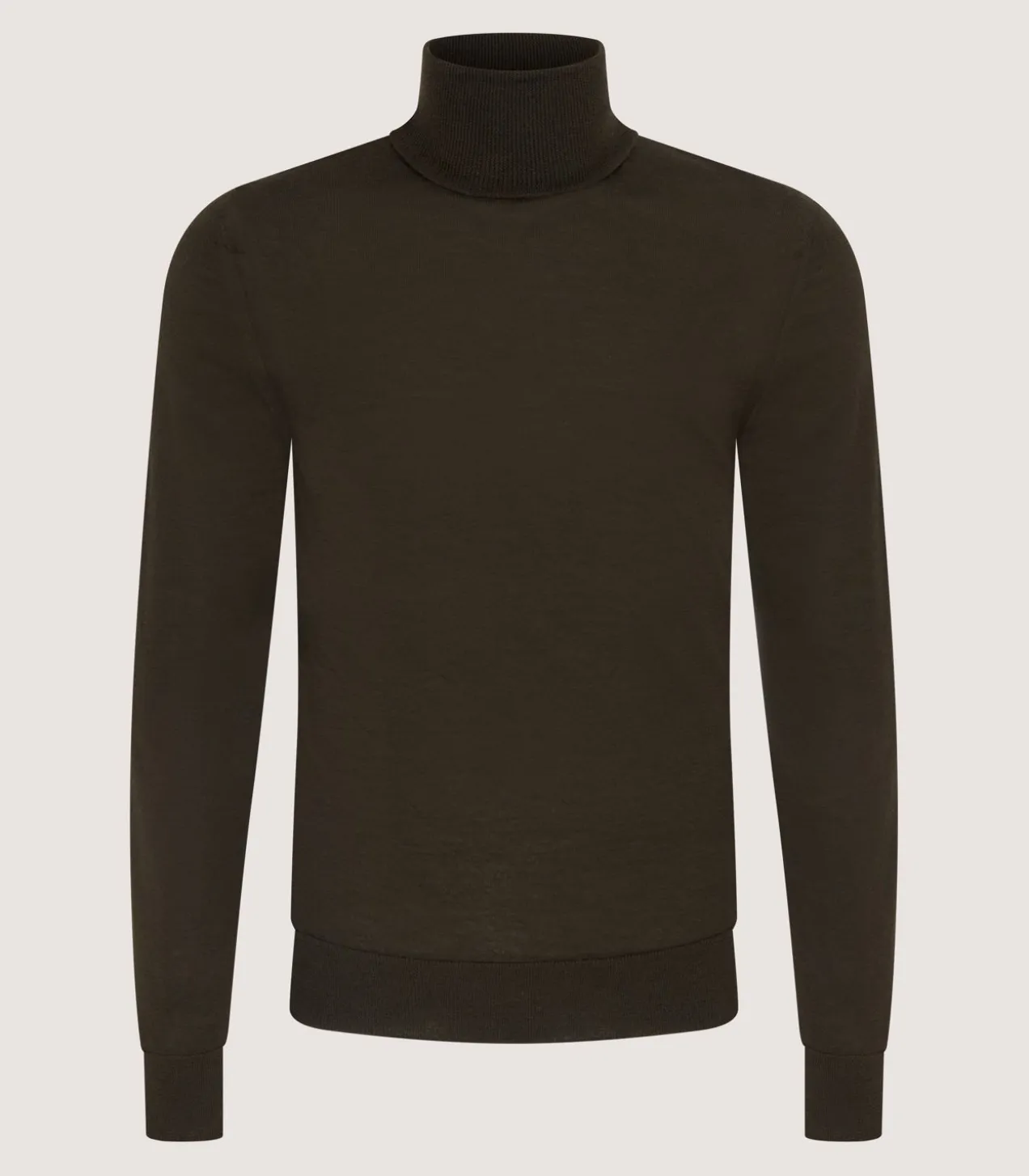 Men'S Extra Fine Worsted Cashmere Seamless Turtleneck