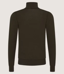 Men'S Extra Fine Worsted Cashmere Seamless Turtleneck