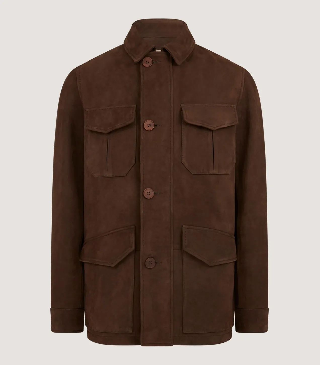 Men'S Kensington Nubuck Jacket In Dark Brown