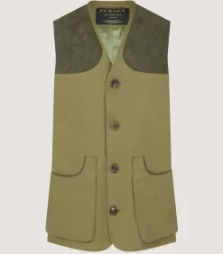 Men'S Lightweight Cotton Sporting Vest In Green
