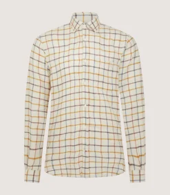 Men'S Linen Flannel Tattersall Sporting Shirt