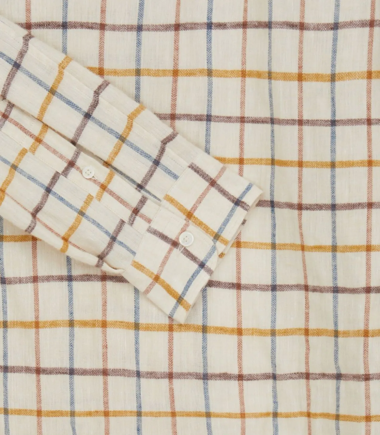 Men'S Linen Flannel Tattersall Sporting Shirt