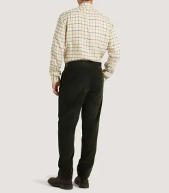 Men'S Linen Flannel Tattersall Sporting Shirt