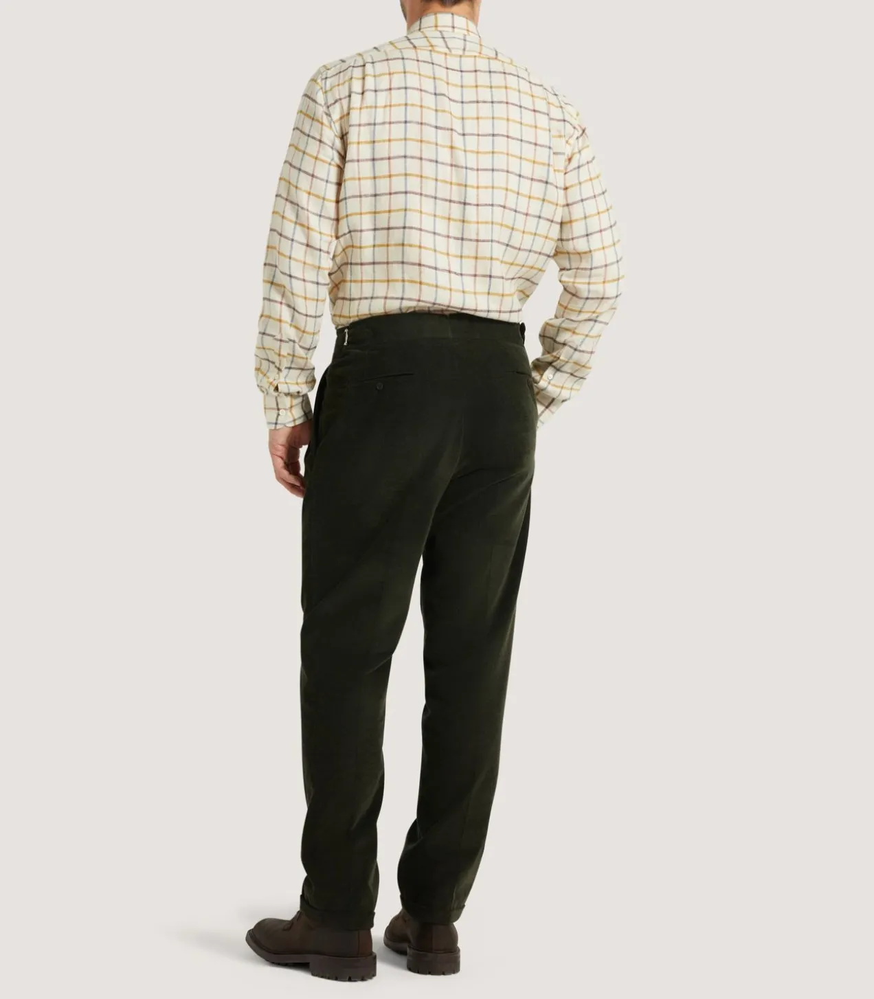Men'S Linen Flannel Tattersall Sporting Shirt