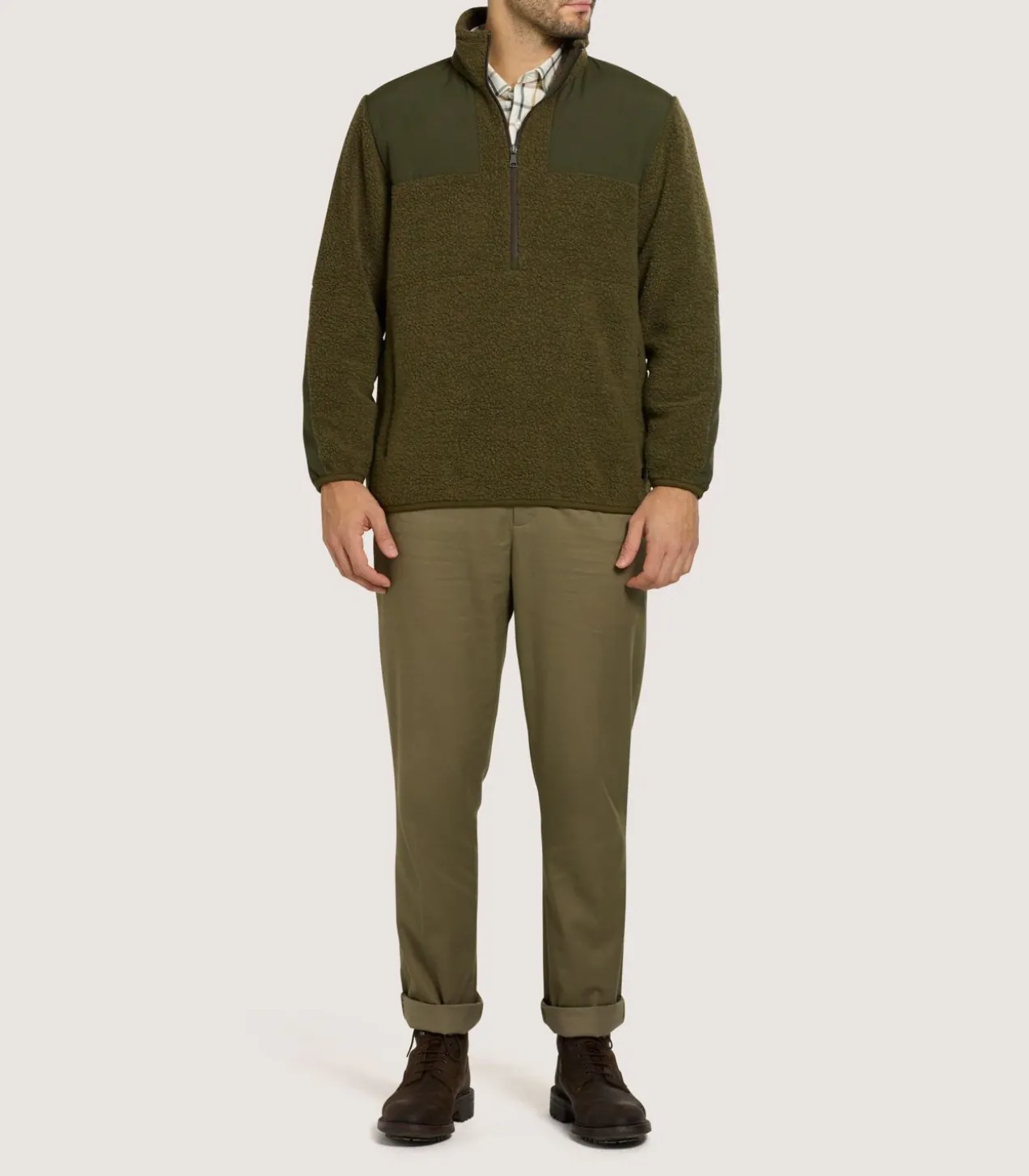 Men'S Merino Lux Half Zip Sporting Fleece