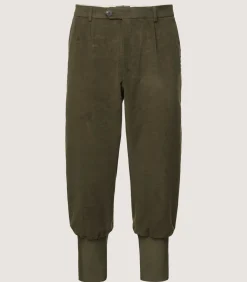 Men'S Moleskin Breeks - Storm Cuff In Lovat Green