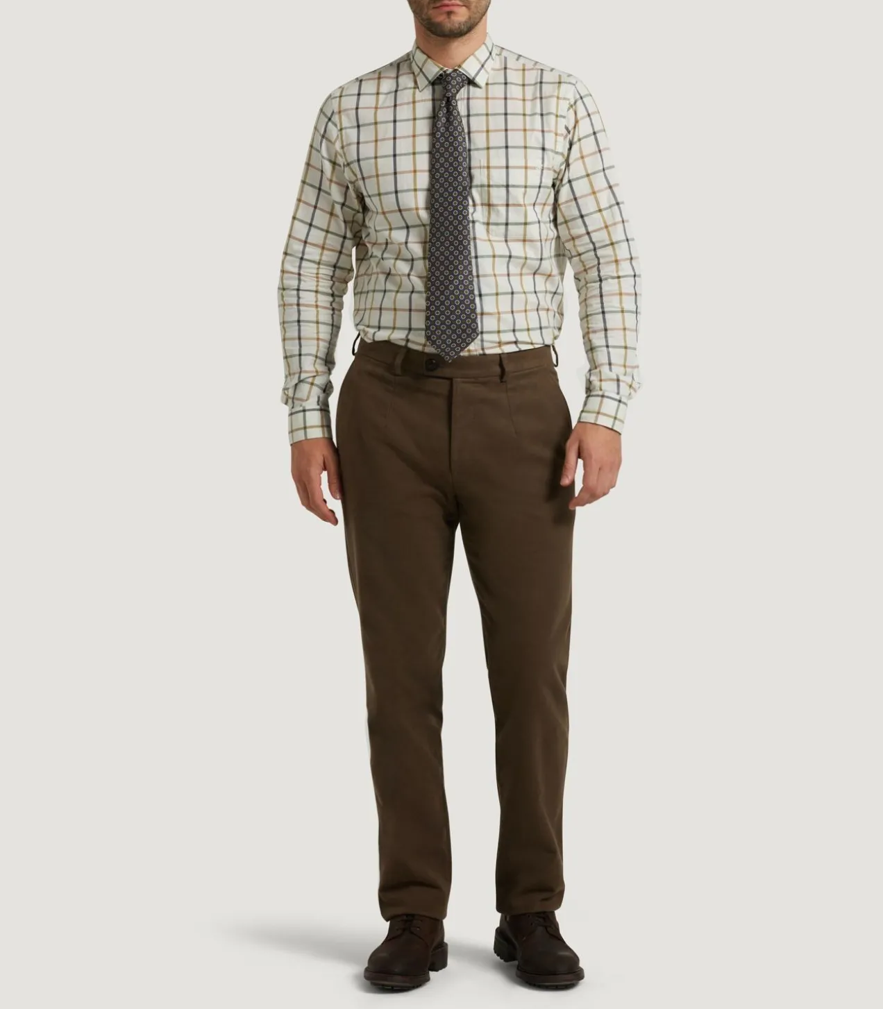 Men'S Moleskin Flat Front Sporting Trouser