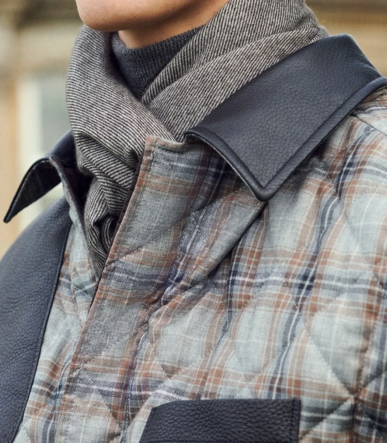 Men'S Padded Barn Gilet In Flannel Grey