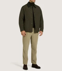 Men'S Padded Purdey Jacket In Dark Olive