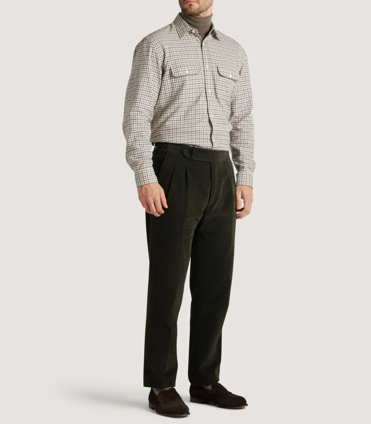 Men'S Side Buckle Trouser In Loden