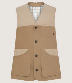 Men'S Summer Cotton Sporting Vest In Dark Taupe