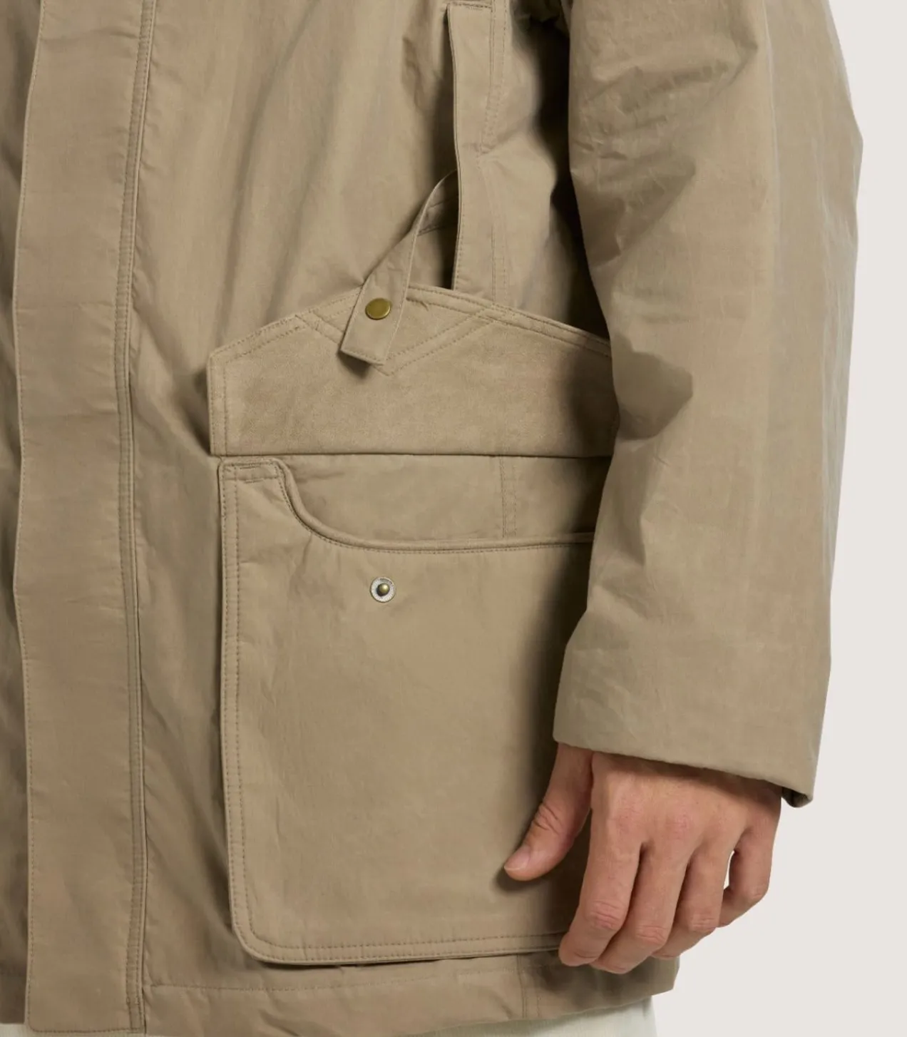 Men'S Summer Dry Wax Field Coat In Taupe