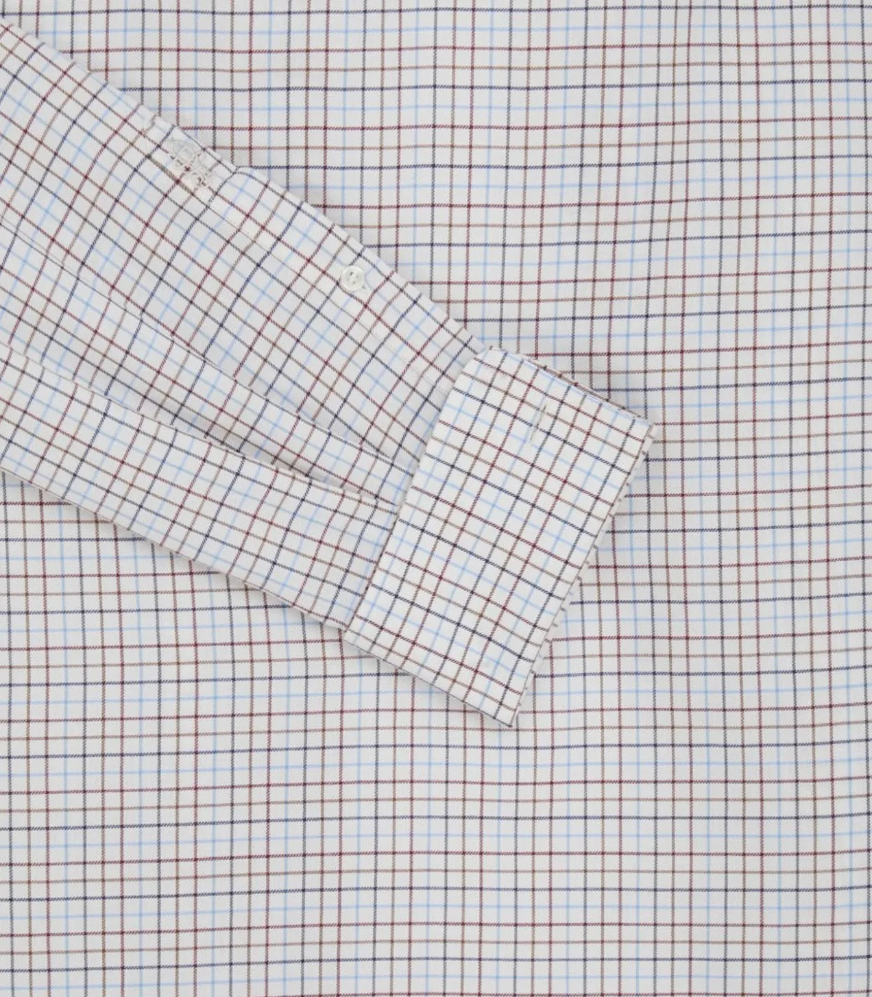 Men'S Summer Sporting Half Tattersall Double Cuff Shirt
