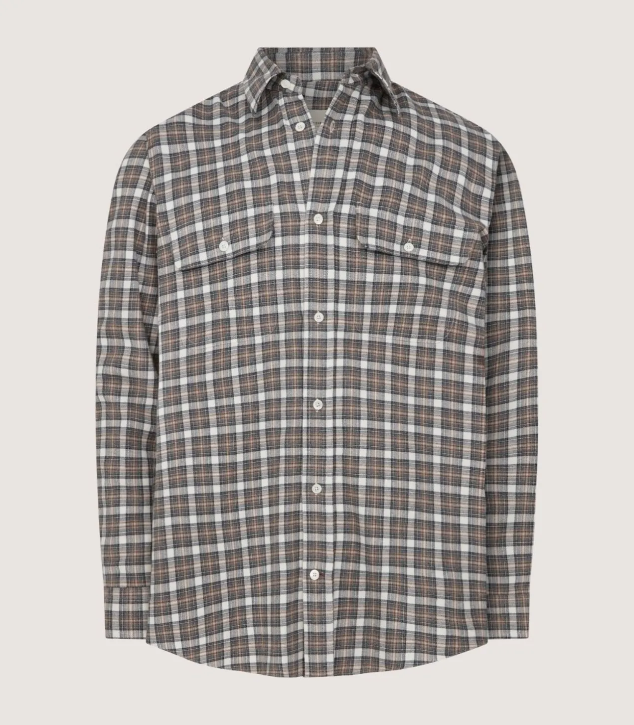 Men'S Tartan Double Pocket Shirt