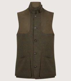 Men'S Technical Tweed High Collar Sporting Vest In Strathbeg