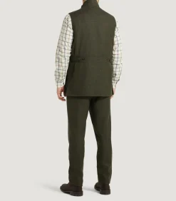 Men'S Technical Tweed High Collar Sporting Vest In Strathbeg