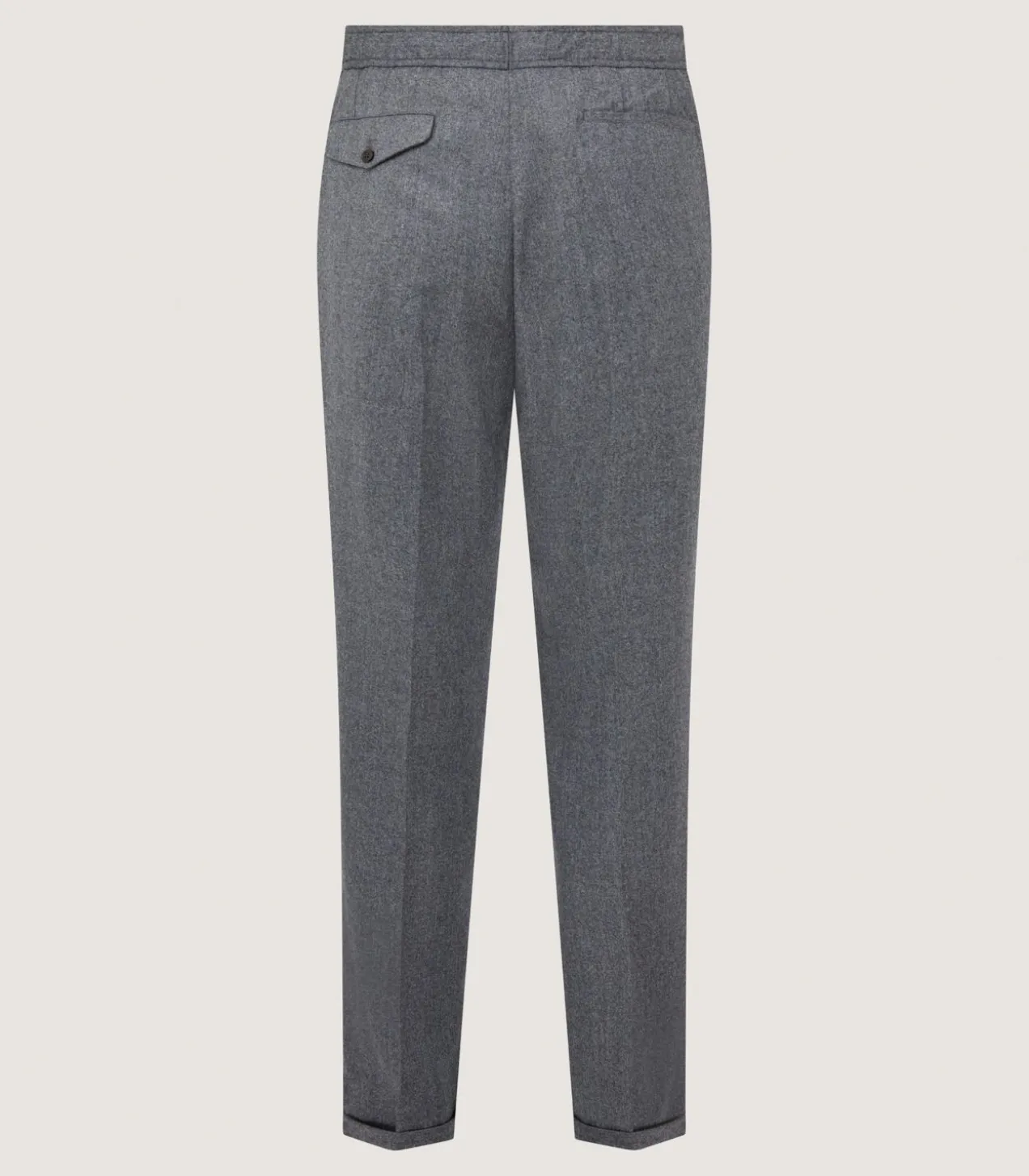 Men'S Two Pleat Trouser In Flannel Grey