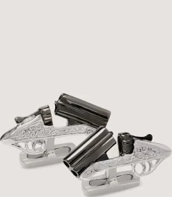 Over-And-Under Silver Cufflinks In Silver