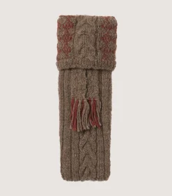 Penberth Chequered Alpaca Field Sock In Grey
