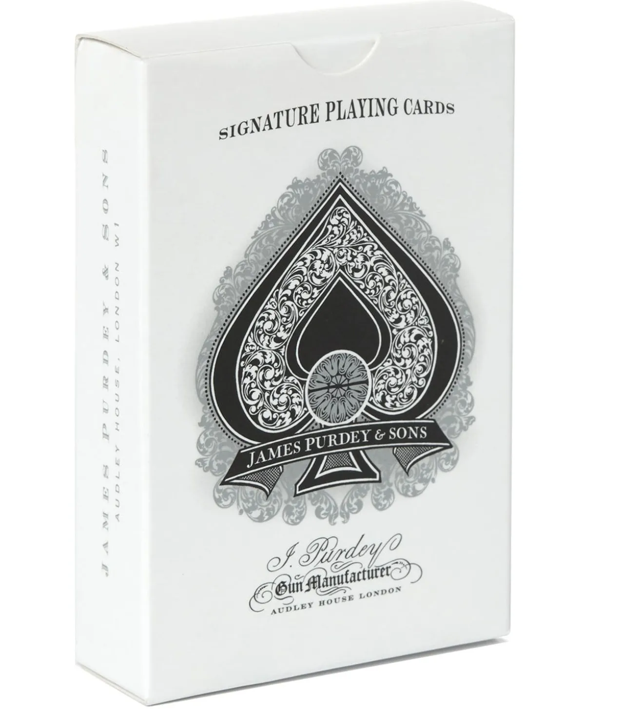 Purdey Engraved Playing Cards In Silver
