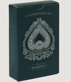 Purdey Engraved Playing Cards In Midnight Blue