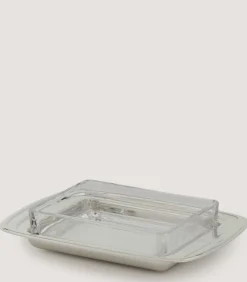Silver Patridge Butter Tray In Silver