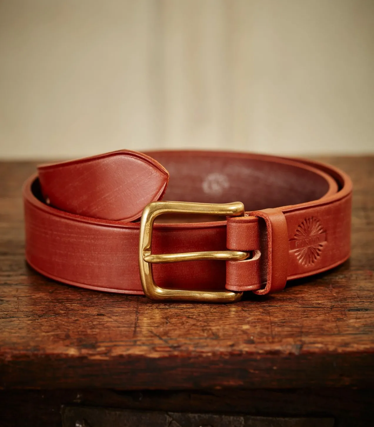 Unlined Bridle Leather Belt In London Tan