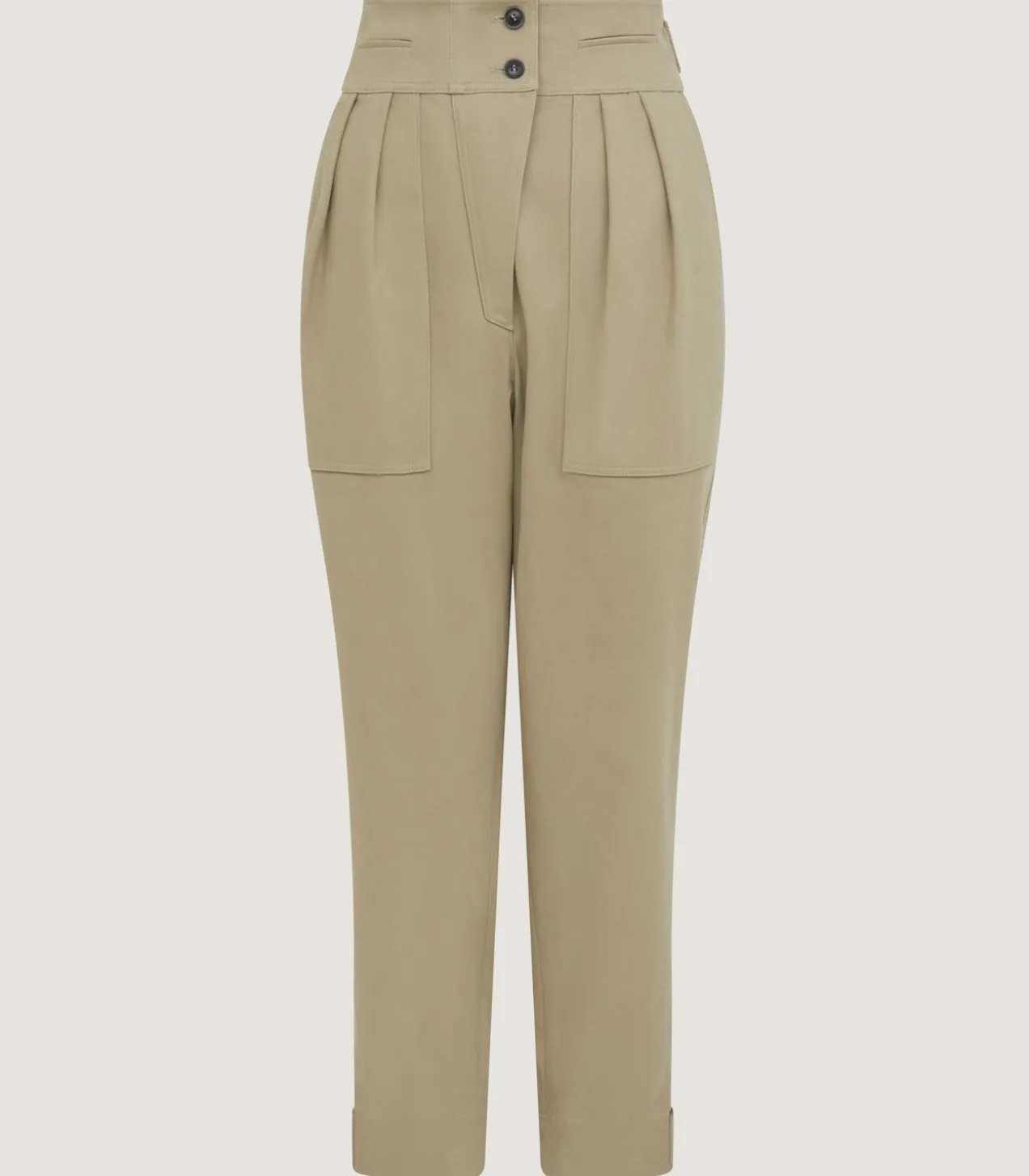 Women'S Brushed Cotton Twill Paddock Trousers In Khaki