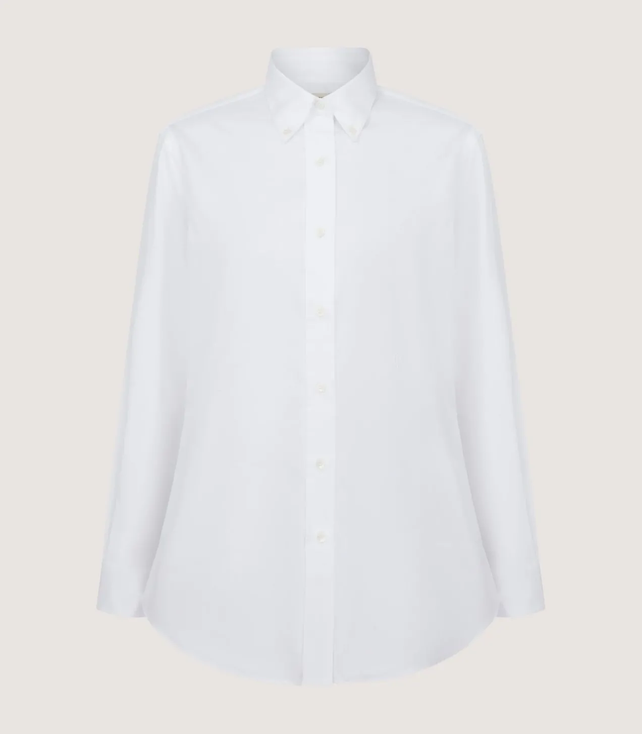 Women'S Button Down Signature Cotton Twill Shirt In White