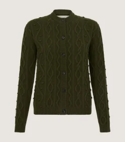 Women'S Cashmere Aran Cardigan